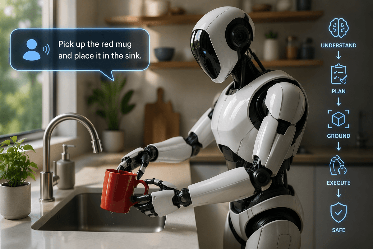 Robot Learning Improves Through Natural Language Commands