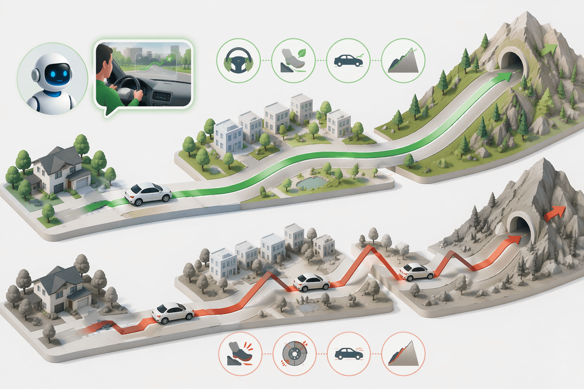 What AI can optimize: route, speed, and behavior