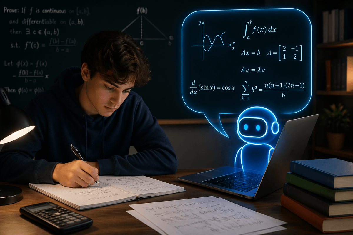 AI Solves University Math Problems